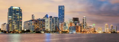 Miami, florida, yaz günbatımı마이애미 플로리다, 여름에는 석양