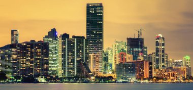 miami şehir yaz günbatımı