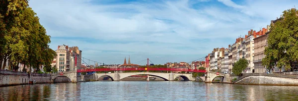 Vista di Lione con il fiume Saone — Foto Stock