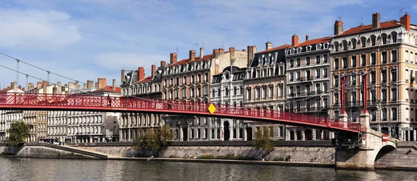 Vista de Lyon com rio Saone — Fotografia de Stock