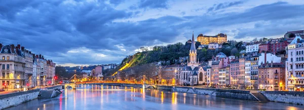 The Saone river in Lyon city — Stock Photo, Image