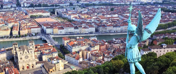 Lyon ünlü görünümü — Stok fotoğraf