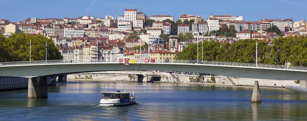 View on Lyon and Saone river — Stock Photo, Image