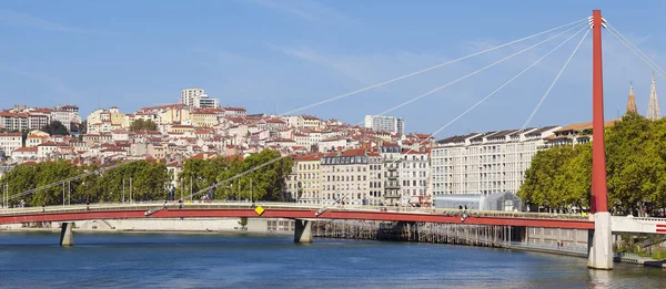 Lyon i Saône rzeka — Zdjęcie stockowe
