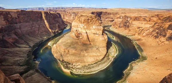 Poziomy widok nad horseshoe bend — Zdjęcie stockowe