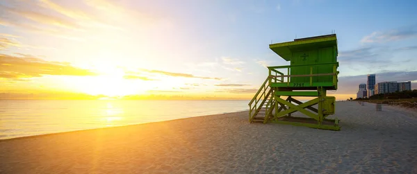 Miami south beach soluppgång — Stockfoto