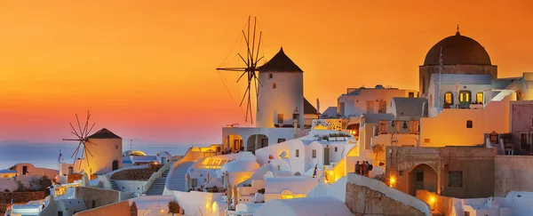 Oia at sunset — Stock Photo, Image