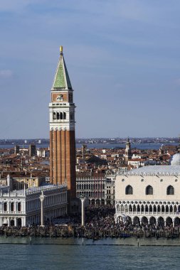 San Marco Meydanı, Venedik, İtalya'nın havadan görünümü