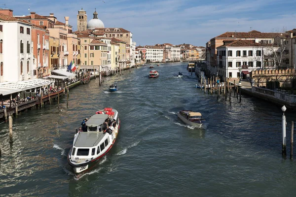 Venice Italy February 2020 Grand Canal Boats Grand Canal Forms — Stock fotografie