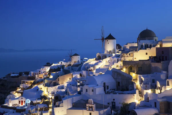 View Oia Night Santorini — Stock Photo, Image