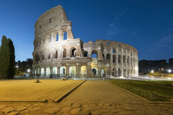 Utsikt Över Colosseum Natten Rom Italien — Stockfoto