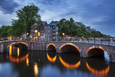 Amsterdam, Hollanda 'da tipik manzara