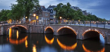 Amsterdam, Hollanda 'da tipik manzara