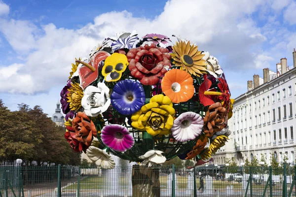 Lyon France Septembre 2019 Monument Appelé Arbre Fleurs Situé Sur — Photo