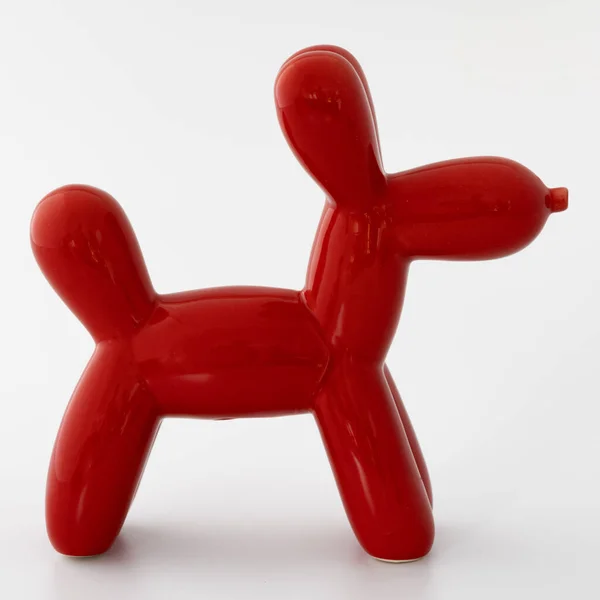 Décoration Pour Chien Rouge Sur Fond Blanc — Photo