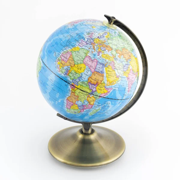 Earth Globe Continents Maps White Background — Stock Photo, Image