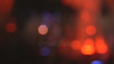 Odak gece çeşme. Ağır çekim çekim