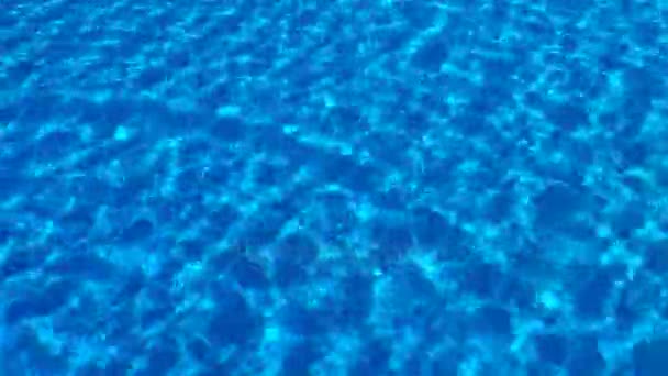 The bottom of the pool is in sunny weather. — Stock Video