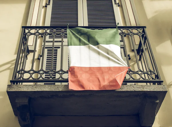 Ročník vypadá italská vlajka — Stock fotografie