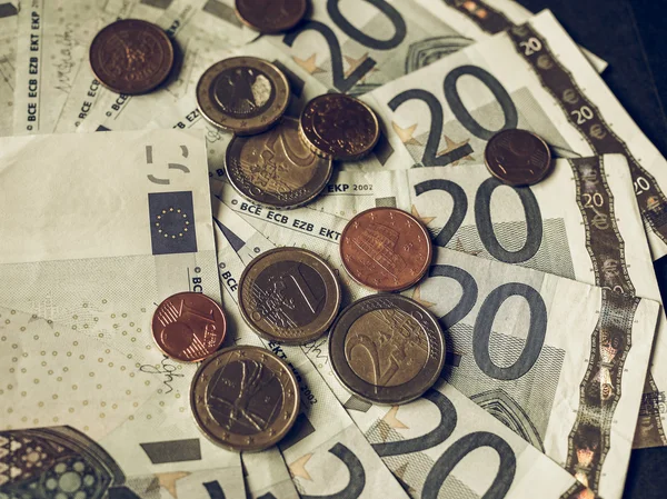 Vintage Euro bank notes — Stock Photo, Image