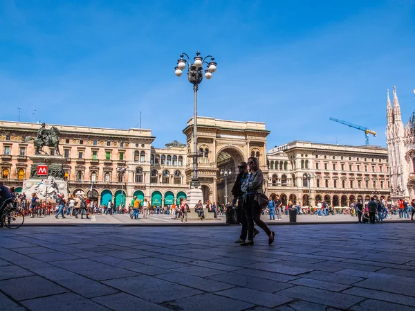 Piazza Duomo Milão (HDR ) — Fotografia de Stock