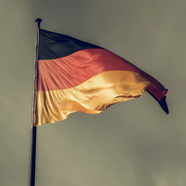 Vintage olhando bandeira alemã — Fotografia de Stock