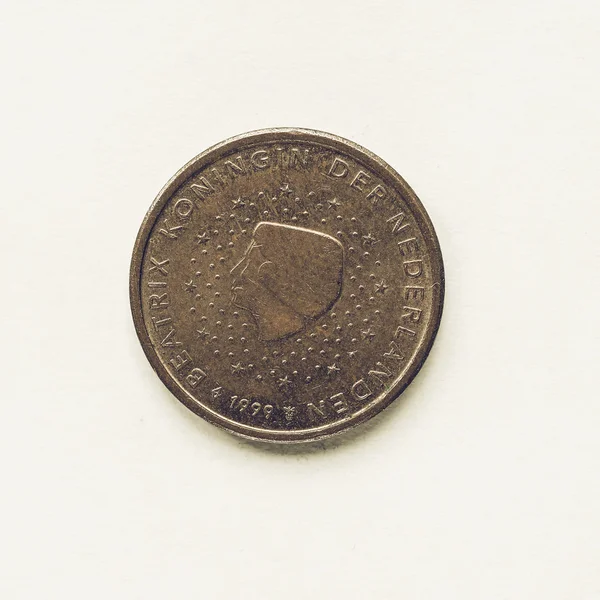 Винтажная голландская монета 2 цента — стоковое фото