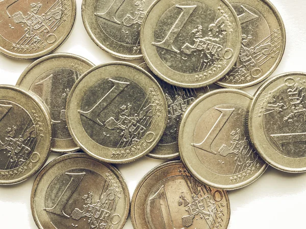 Monedas de euro vintage — Foto de Stock
