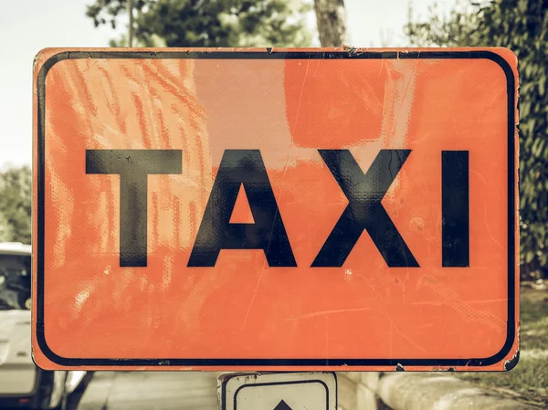 Panneau de taxi vintage — Photo