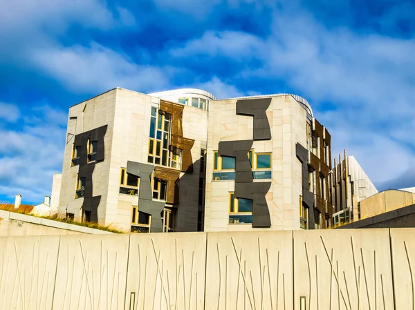 苏格兰议会，爱丁堡 (Hdr) — 图库照片