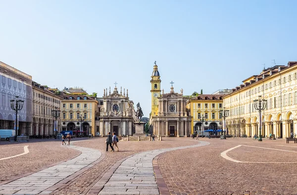 Piazza San Carlo в Туріні (Hdr) — стокове фото