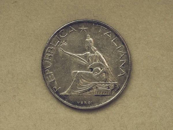 ヴィンテージイタリア500リールコイン — ストック写真