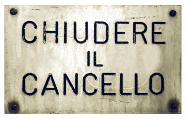 Vintage görünümlü kapıyı kapat