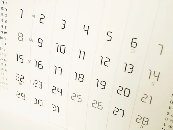 Vintage söker Kalender sida — Stockfoto