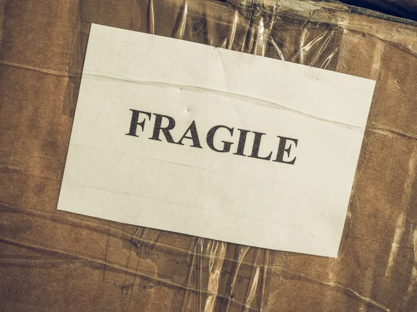 Vintage looking Fragile sign — Stock Photo, Image