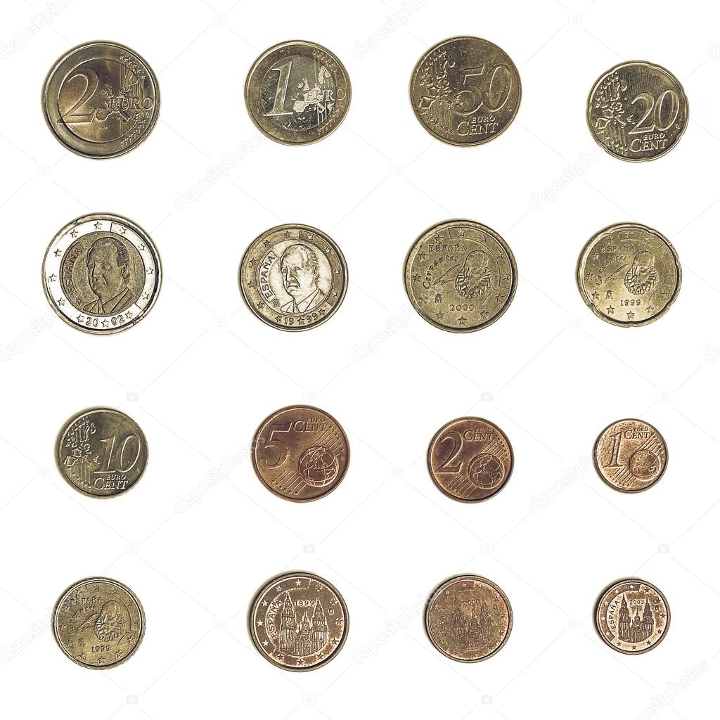 老式的欧元硬币-西班牙——图库图片© claudiodivizia #126188056