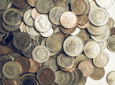 Klasik Euro ve Pounds paraları