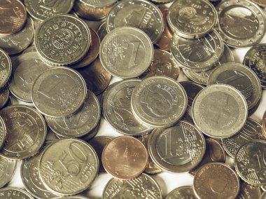 Vintage Euro coins