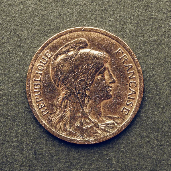 老式的欧元硬币 — 图库照片