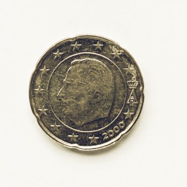 Vintage Belçika 20 cent sikke