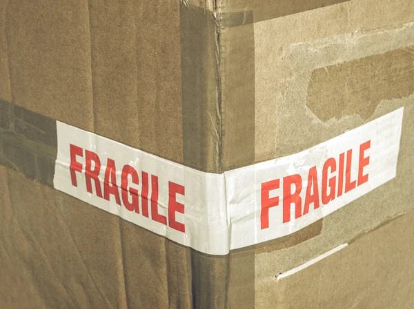 Vintage looking Fragile picture — Stock Photo, Image