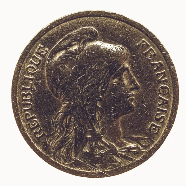 Vintage moneta na białym tle — Zdjęcie stockowe