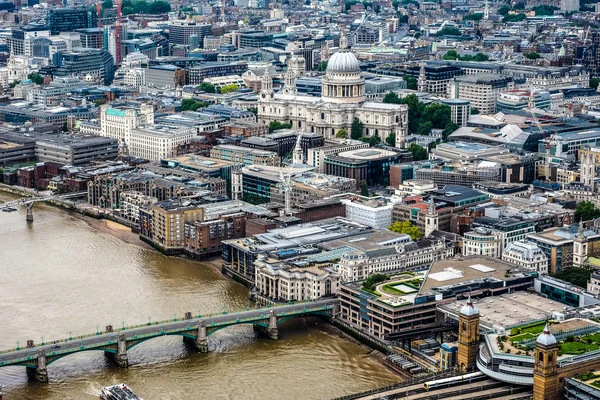 Aerial view of River Thames in London (HDR) — Stock Photo, Image
