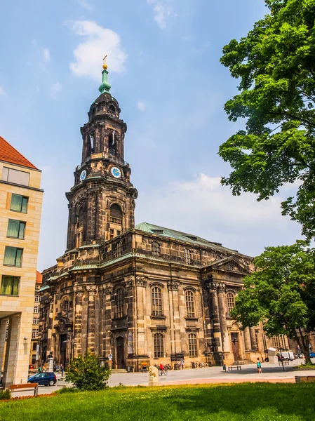 Kreuzkirche 德累斯顿 (Hdr) — 图库照片