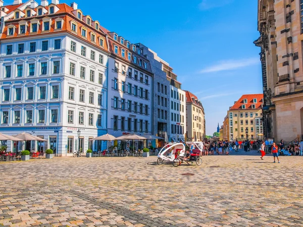 Neumarkt Dresden（人类发展报告处）) — 图库照片