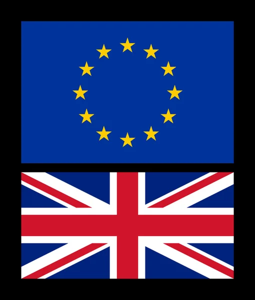 Σημαία της ΕΕ και του Ηνωμένου Βασιλείου — Φωτογραφία Αρχείου