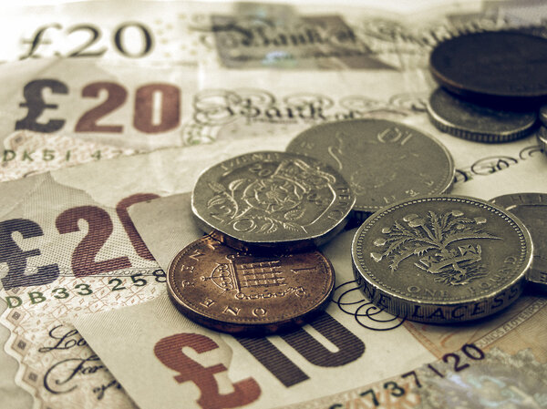 Винтажная картина фунта
