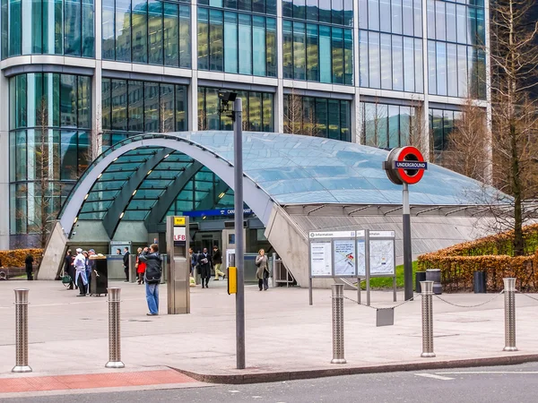 Metrostation Canary Wharf (Hdr) — Stockfoto