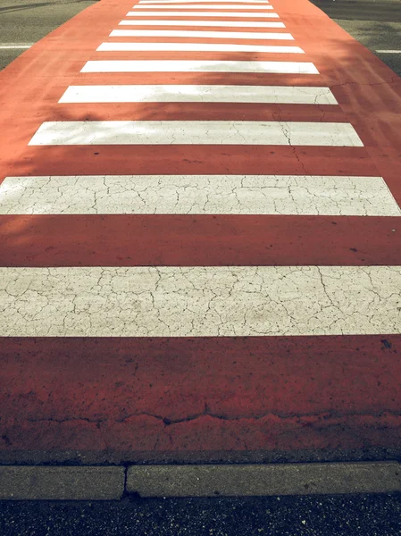 Vintage ser Zebra crossing — Stockfoto