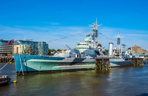 HMS Belfast in London (Hdr) — Stockfoto